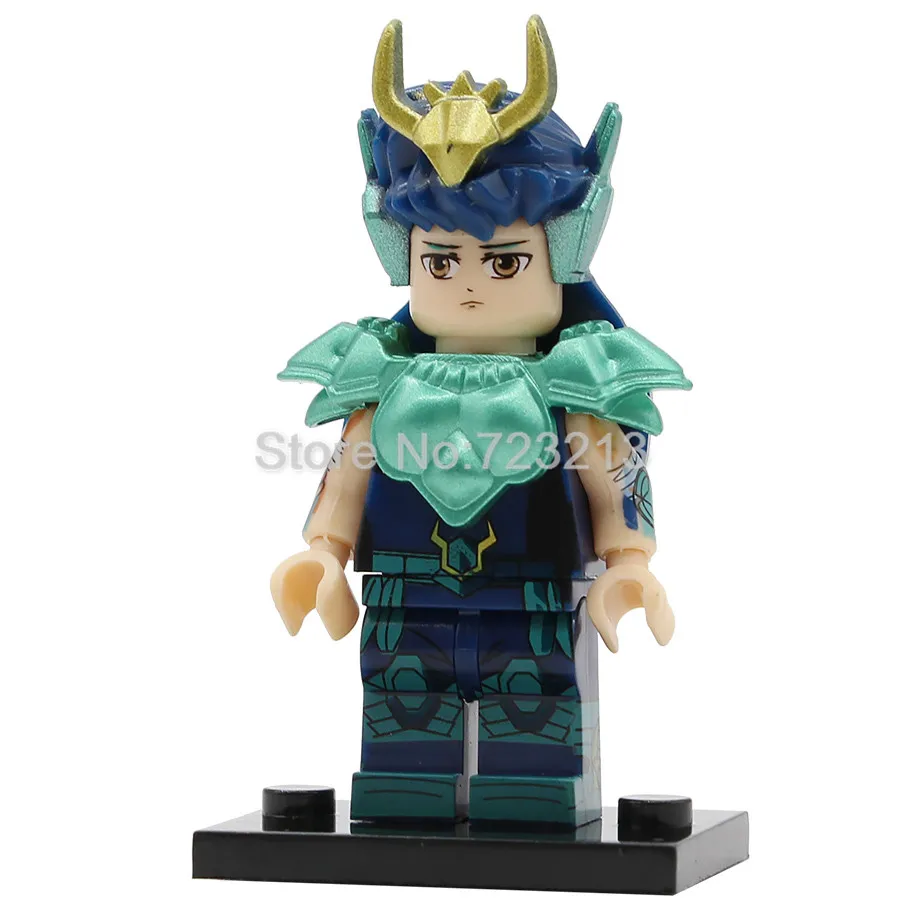 Shiryu Один Бронзовый Saint Seiya Athena рисунок Saori Kido ИККИ Hyoga избегать классический мультфильм строительных блоков в форме миньона Джорджа из мультфильма "модели Кирпичи Игрушки - Цвет: Shiryu
