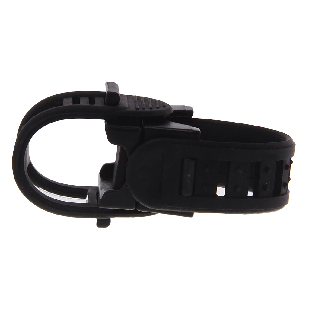 Plastic Rubber Mount Holder Clamp Clip for Bike LED Light Lamp Flashlight Black - Slip Resistance