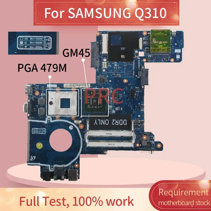 Материнская плата для ноутбуков SAMSUNG Q310 материнская GM45 DDR3 с функцией управления