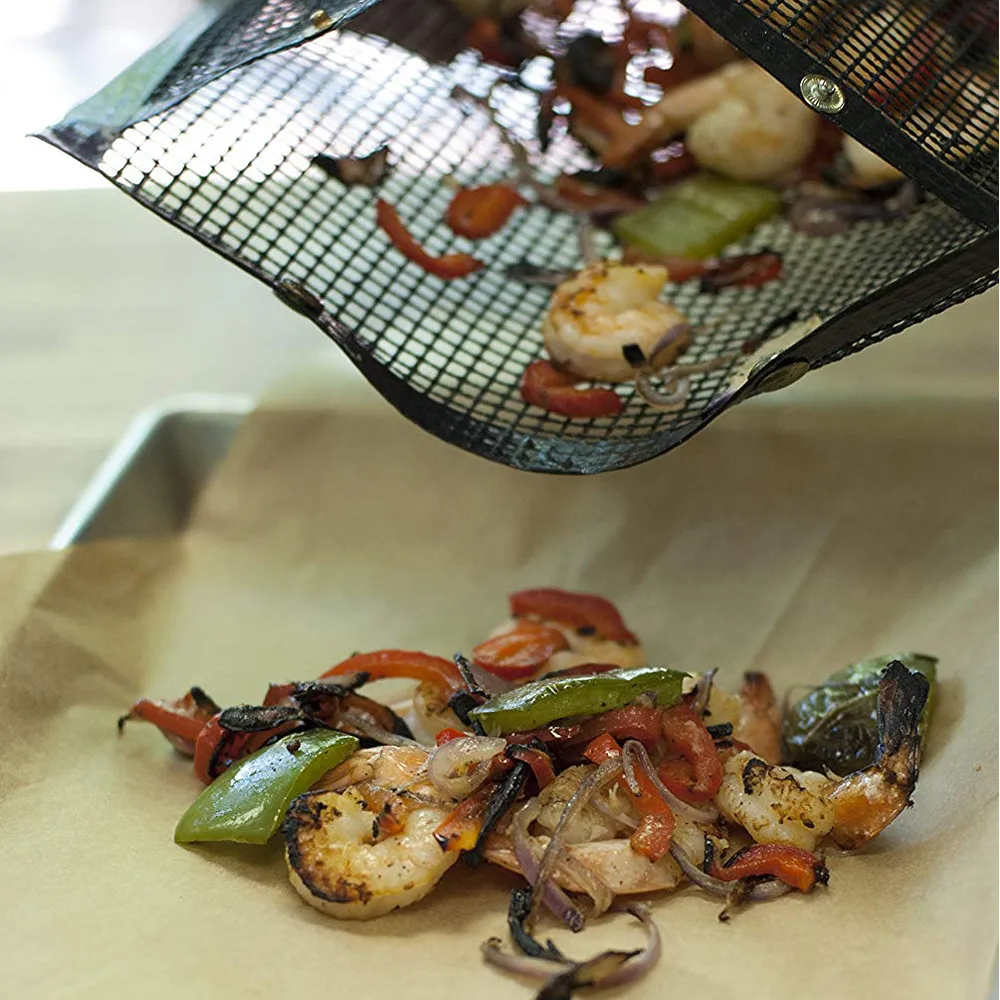 8d, Mesh Grilling Bag Outdoor Picnic Tool Bolsa De Barbacoa Reusable Easy to Clean Non-Stick BBQ Bake Bag Party Tools