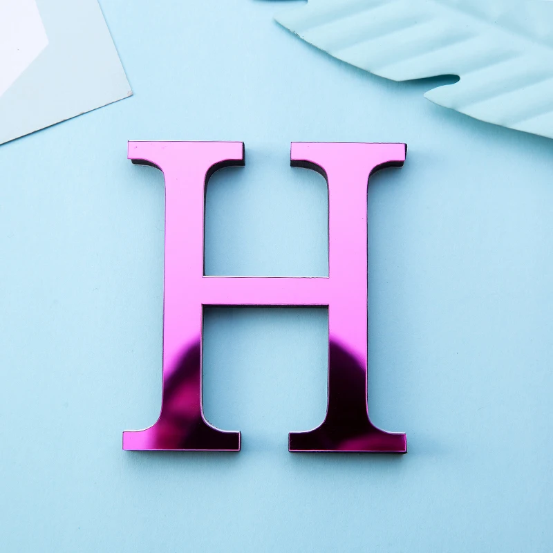 10 см Lettre Anniversaire Decoration 26 букв DIY 3D зеркальные акриловые наклейки на стену домашний