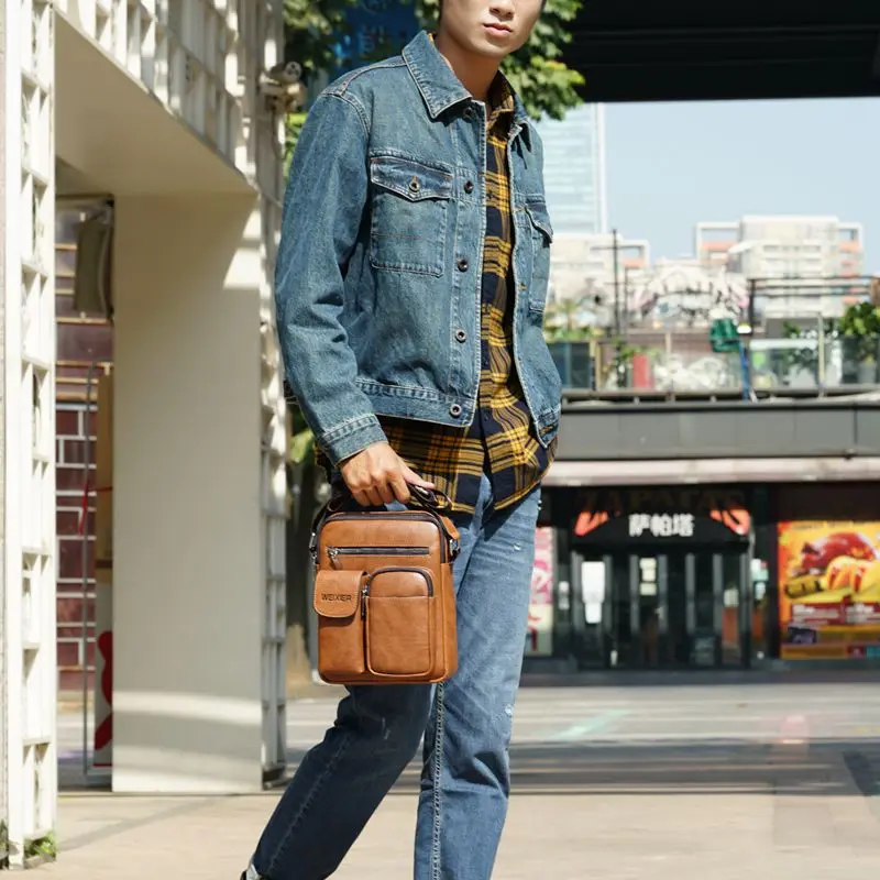 SHUJIN Новое поступление роскошная мужская сумка-мессенджер винтажная кожаная сумка через плечо красивая сумка через плечо сумки Прямая