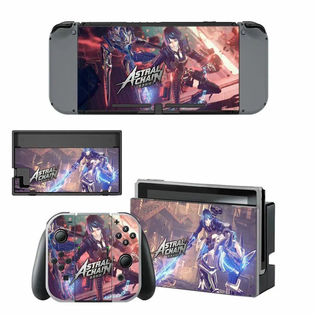 YSNS2151 Astral Chain nintendo switch наклейки для nintendo Switch консоли Joy-con контроллер Dock Skins наклейки - Цвет: YSNS2151