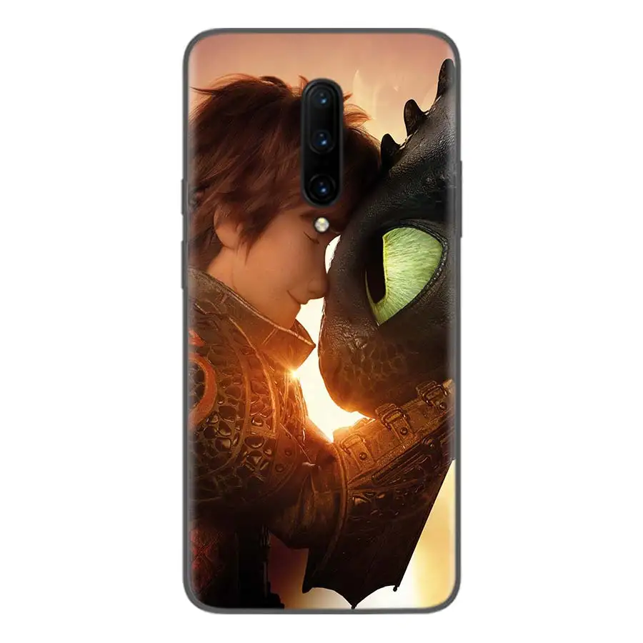 Черный чехол в стиле «Как приручить дракона» для Oneplus 7Pro 1+ 7 Pro 6 6T 5 5T 3T художественный подарок мягкий чехол для телефона с рисунком