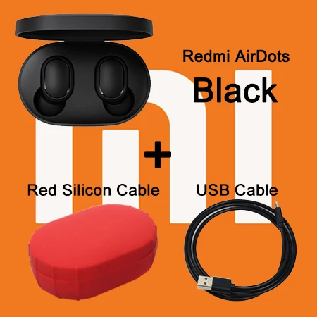 CN Add Case Cable Xiaomi Redmi AirDots беспроводные Bluetooth наушники TWS 5,0 Голосовое управление DSP активное шумоподавление Гарнитура Bluetooth - Цвет: CN Add Case Cable