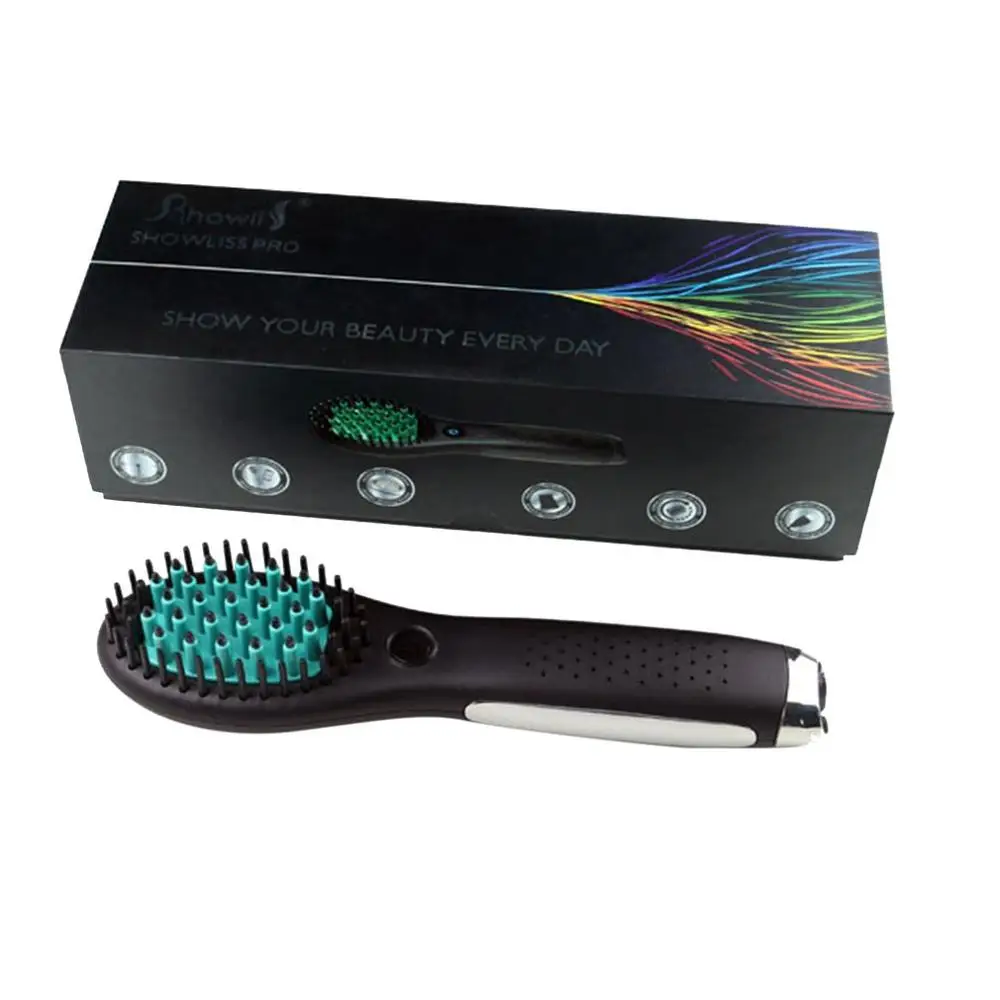 USB Charging Comb Vibrating Scalp Massage Hair Growth Stimulating Brush Hair Treatments Massage Tool Relaxation - Цвет: Черный