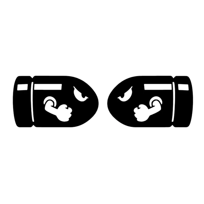 

Fashion Cartoon Bullet Bill Car Stickers and Decals Bumper Window Laptop Motorcycle Cover Scratches Decals Accessories KK15*5cm