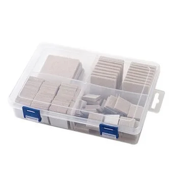 

100Pcs Self adhesive Furniture Leg Feet Rug Felt Pads anti Slip Mat Bumper Damper for Chair Table Protector Hardware(Beige Squar