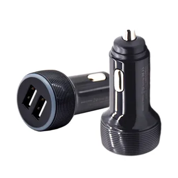 

2020 New LED Light Dual USB Car Charger Fast Charging Adapter For Iphone For Samsung Portable Cigarette Lighter Adapter #PY10