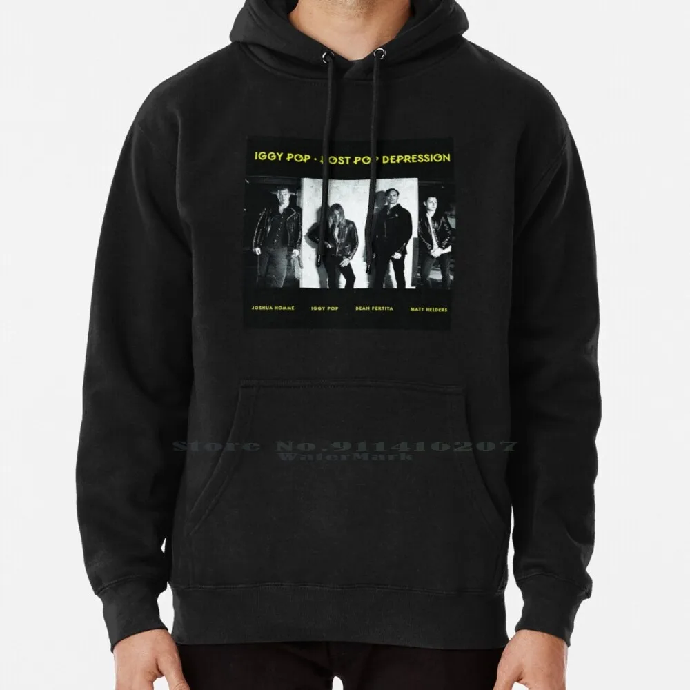 

Толстовка Iggy с капюшоном в стиле поп-пост-поп, 6xl, хлопковый свитер с капюшоном Iggy, поп-пост-поп, депрессия, stoogs Qotsa, Джош Homme, Мэтт, помощники
