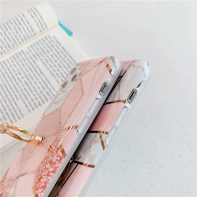 Для samsung Note10 Блестящий геометрический мраморный чехол для телефона для samsung Galaxy A40 A50 A70 S9 S10 Plus Мягкий гладкий Чехол