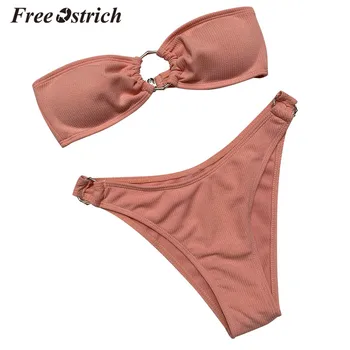 

Free Ostrich Sexy Lingerie Underwear Women Set Summer Bandeau Biquini Set Push Up Bra High Waist Panties Women Bra And Panty Set