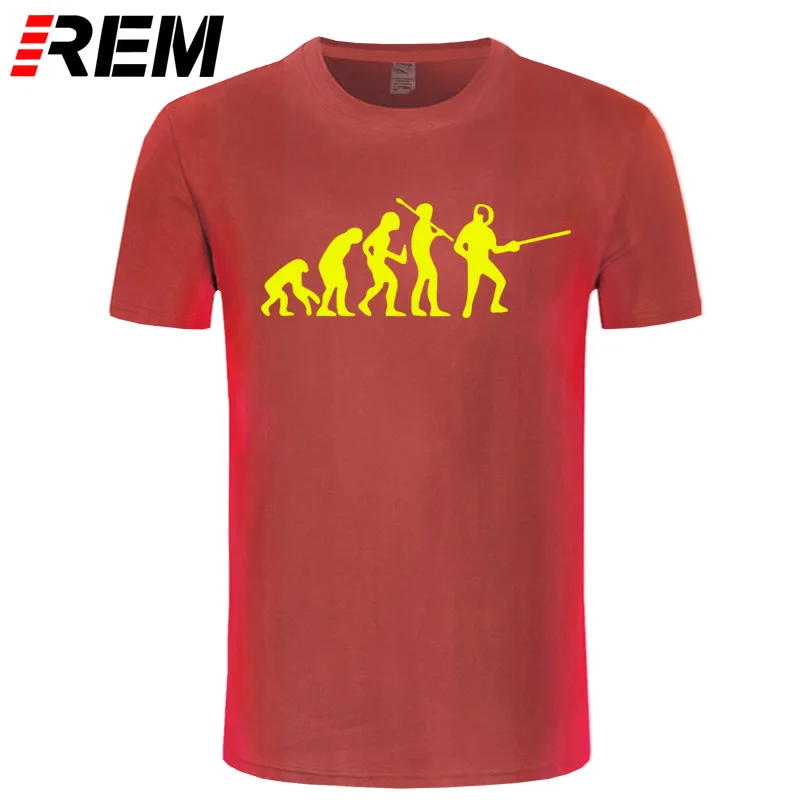 red yellow Evolution Fencing, Модная уникальная классическая мужская футболка с круглым воротником и коротким рукавом, дизайнерская мужская новая футболка, топы, футболки, повседневные - Цвет: red yellow