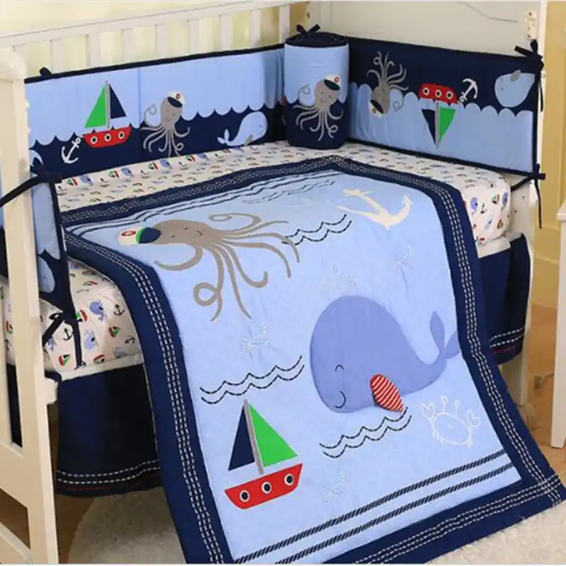baby boy crib bumper