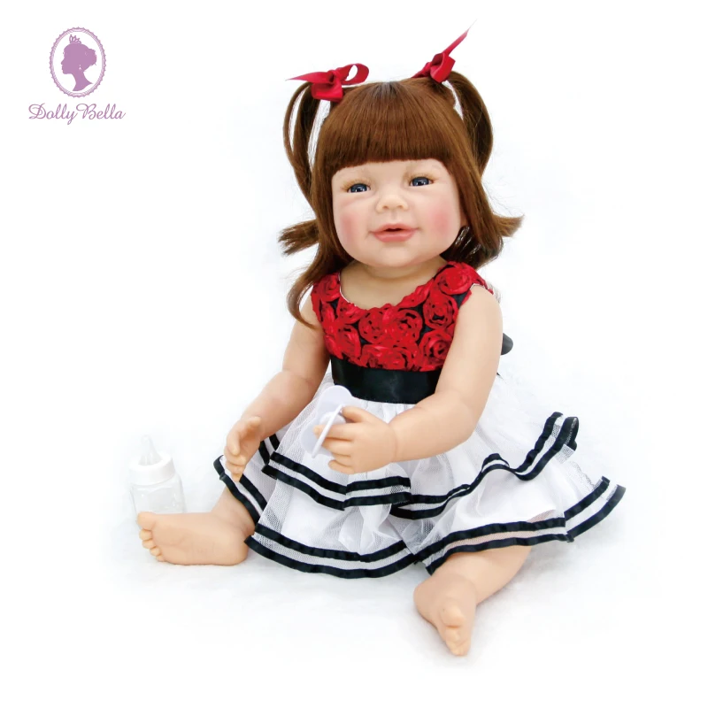 55 см полностью силиконовая голова конечности реалистичные Reborn Baby лучшая