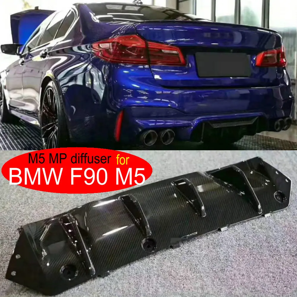 

Auto Car M5 MP style rear diffuser Carbon Fiber Rear Diffusers Lip For BMW F90 change to M5 F90 bodykits body kits rear bumper