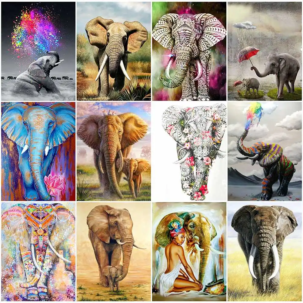 Diamond Painting Decorations Animal Elephant Huacan 5d Home New-Arrival Full for Embroidery
