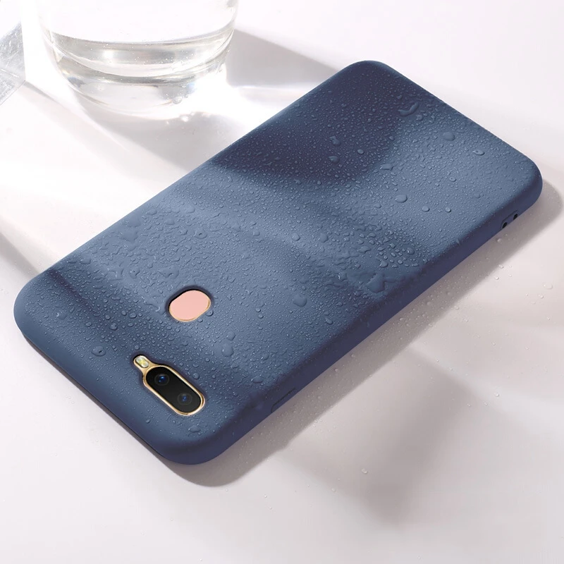 Жидкий чехол для Oppo A7 TPU силиконовый мягкий чехол для Oppo AX7 матовый цвет задняя крышка чехол