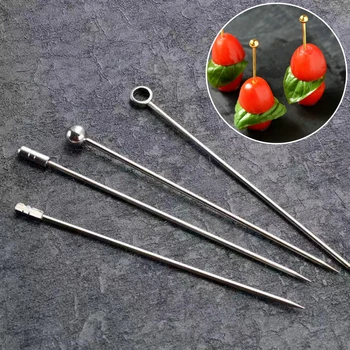 

8PCS Stainless Steel Cocktail Picks Fruit Sticks Toothpicks for Party Bar Banquet Birthday Dinner Bar Decoration