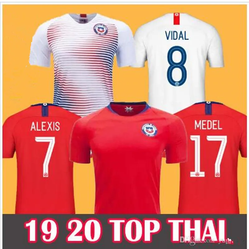 Футбольные майки Чили 7 ALEXIS 8 A. VIDAL 10 VALDIVIA 17 MEDEL PINILLA VARGAS,, домашняя футбольная рубашка