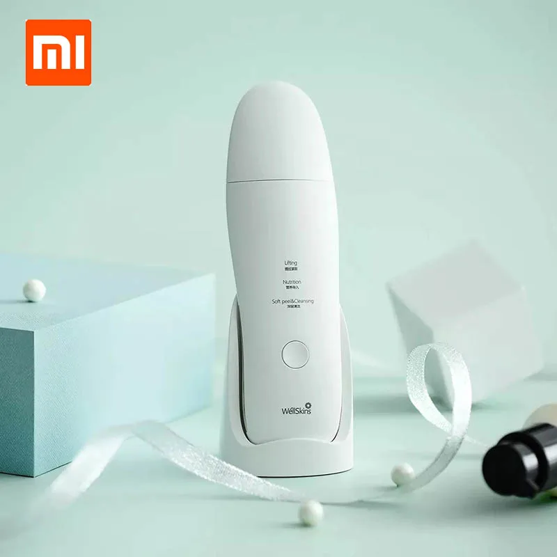 

Xiaomi Wellskins Professional Ultrasonic Facial Skin Scrubber Deep Face Cleaning Blackhead remove Rechargeable Beauty Instrument