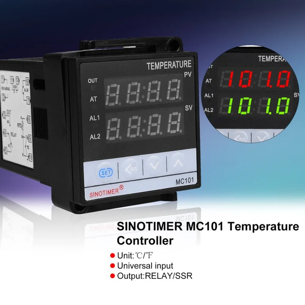 Short Shell Input PID Temperature Controller Thermostat Temperature Regulator SSR Relay Output Heat Cool Alarm