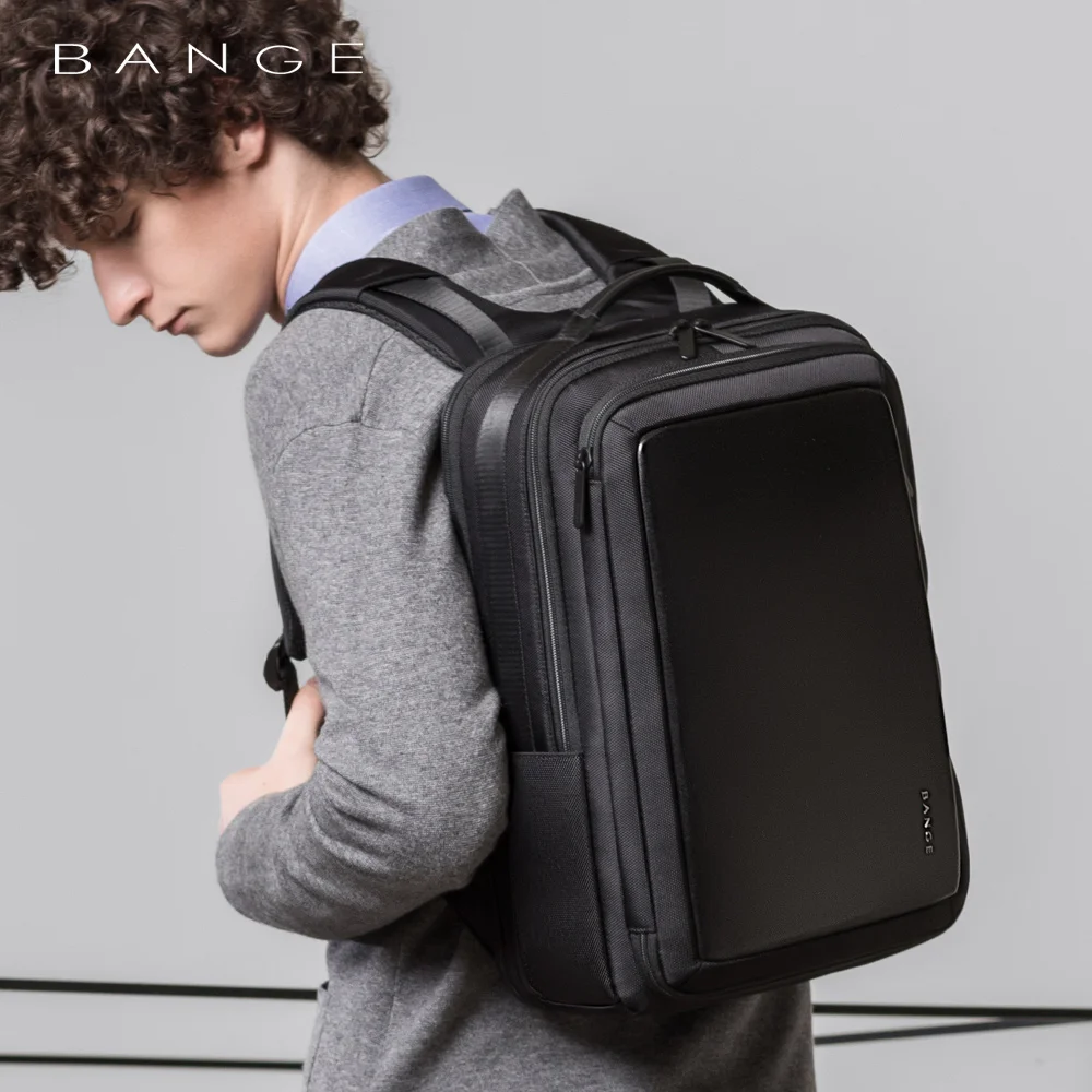 Bange Fashion Men 15"Laptop Backpack External USB Charging Computer Backpacks Anti-theft Waterproof Travel Backpack for Unisex 6