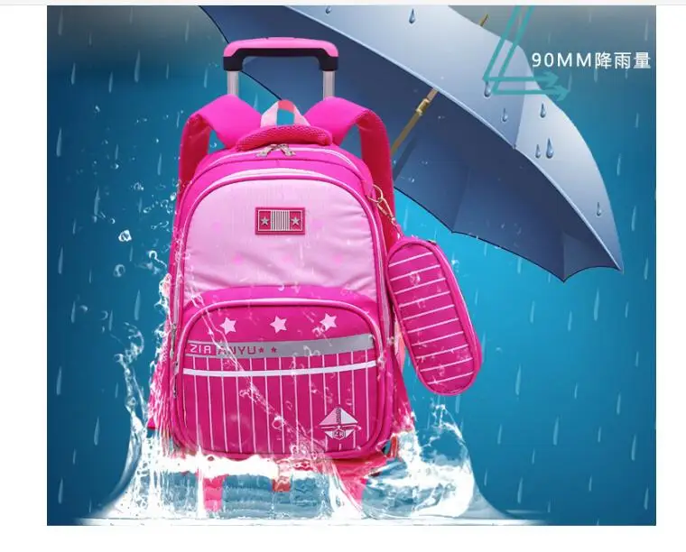 School Trolley Backpack Bags for Kids Student Wheeled School Bag on Wheels for Boys Children Travel Bags with Wheels