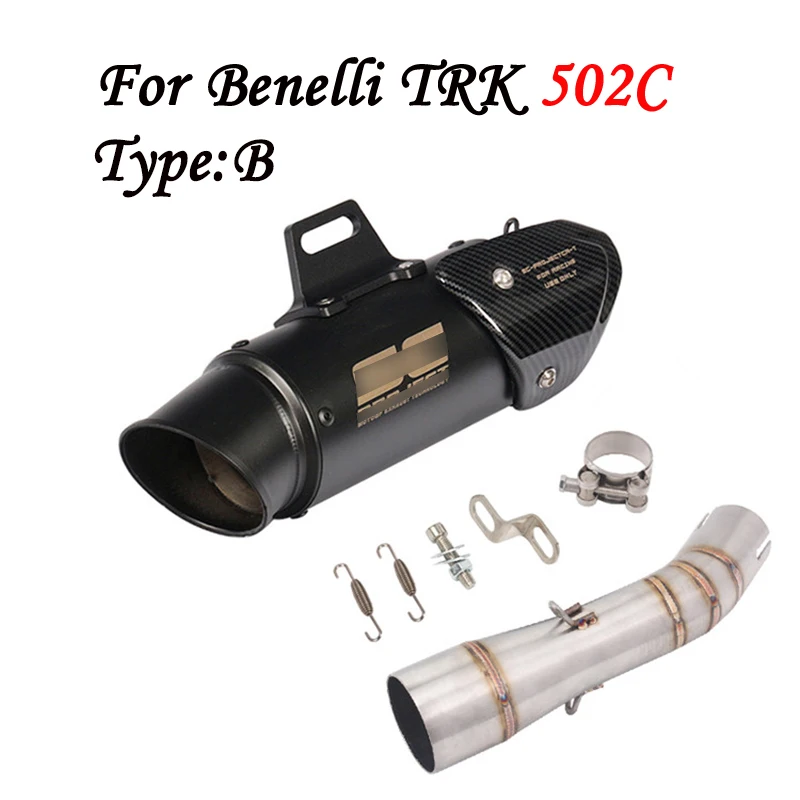Motorcycle exhaust muffler For Benelli Devil 502c Modified Exhaust Pipe 502C Modified Scorpion Exhaust Pipe Accessories - Цвет: Type B