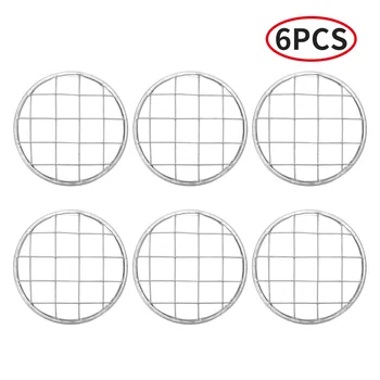 

6Pc Metal Frog Lids Insert Grid Organizer Mason Jars Grid Lid for Flower Toothbrush Pencils Kitchenware Crafts Arrangement
