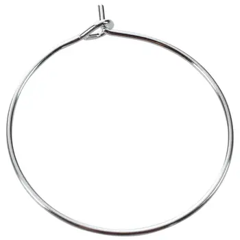

100 Pcs Metal Wine Glass Charm Rings 29x25mm