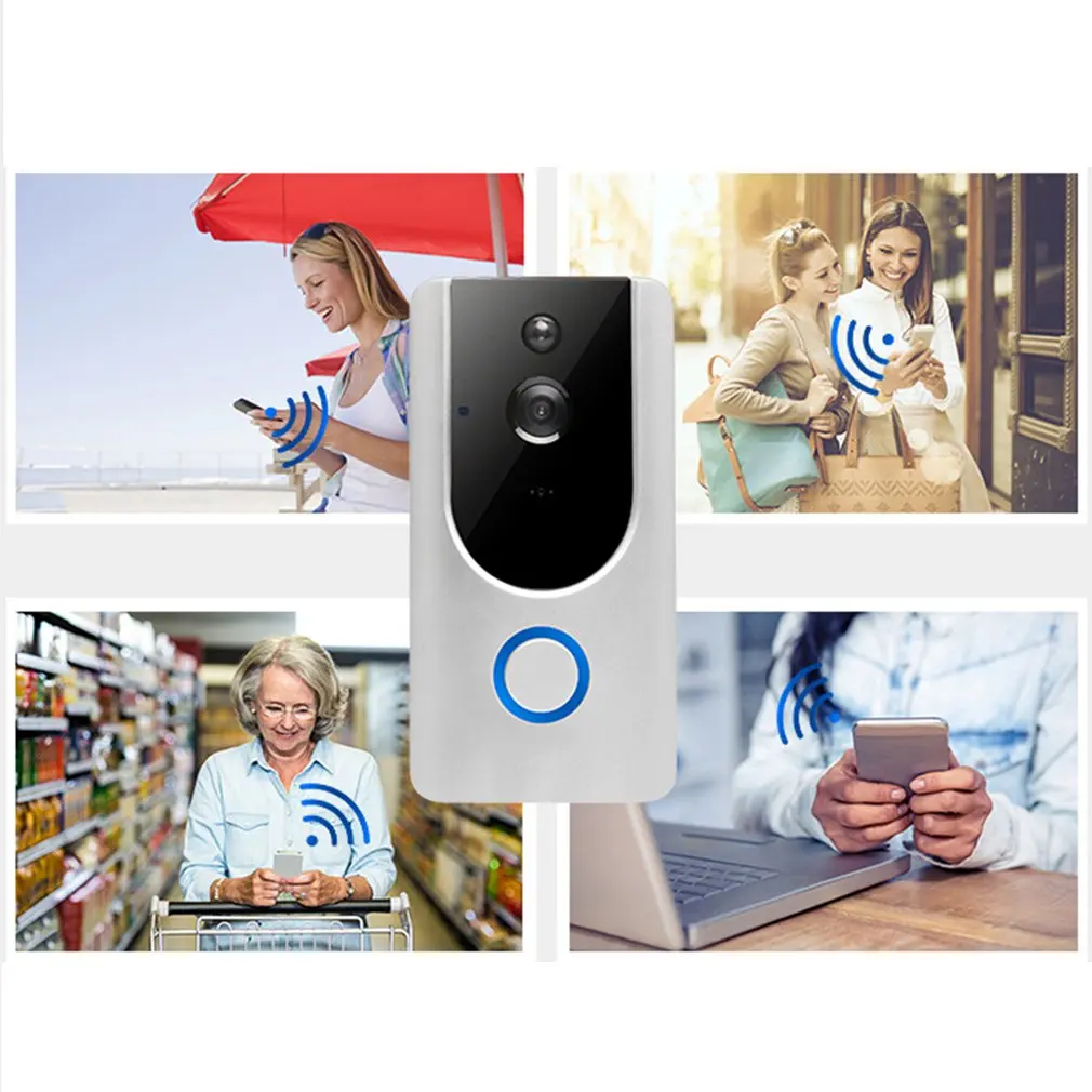ZC-IP09S Wifi Wireless Video Doorbell 166 Degree Wide Angle Infrared Night Vision Long Standby Two-way Voice