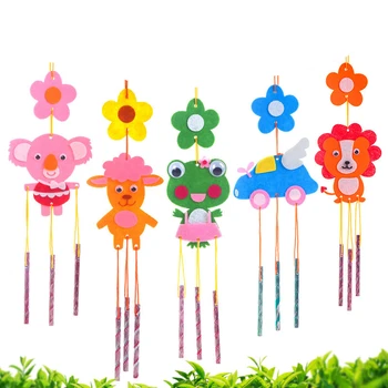 

Kids DIY Wind Chimes Handmade Cartoon Animal Non-woven Paste Crafts Wind Bell Kindergarten Manual Arts Educational Puzzle Toys