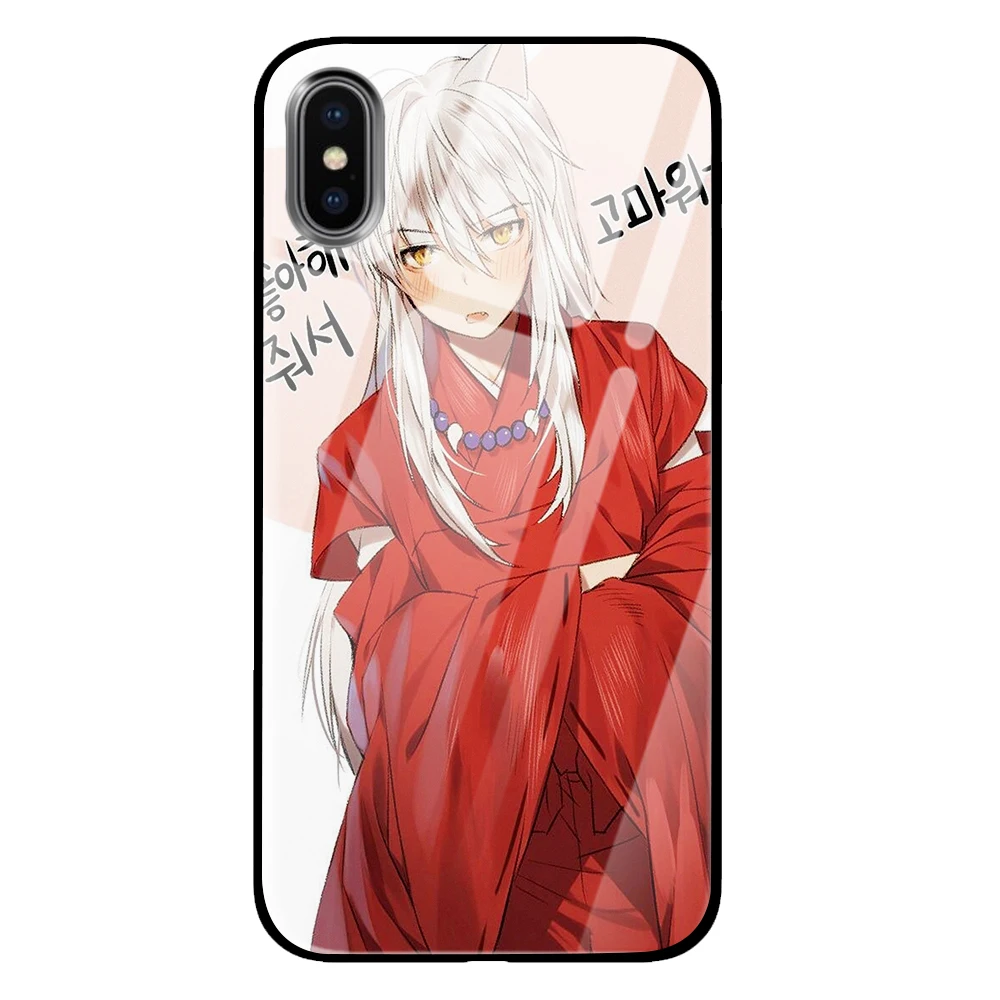 Inuyasha Аниме закаленное стекло Роскошные Чехлы для samsung Galaxy S10 S8 S9 Plus Note 8 9 - Цвет: 5
