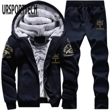 ^^Best Offers URSPORTTECH Tracksuit Men Fleece Thick Hooded Casual Track Suit Men Jacket+Pant Two Piece Set Warm Fur Inside Winter Sweatshirt ^^Best Offers URSPORTTECH Tracksuit Men Fleece Thick Hooded Casual Track Suit Men Jacket+Pant Two Piece Set Warm Fur Inside Winter Sweatshirt