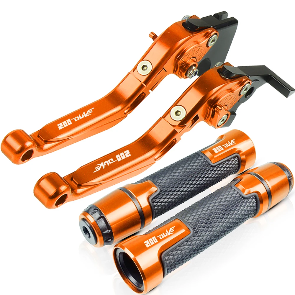 Для KTM 200 Duke 2012- CNC алюминиевые аксессуары для мотоциклов регулируемые складные тормозные рычаги сцепления и рукоятка на руль 200 Duke