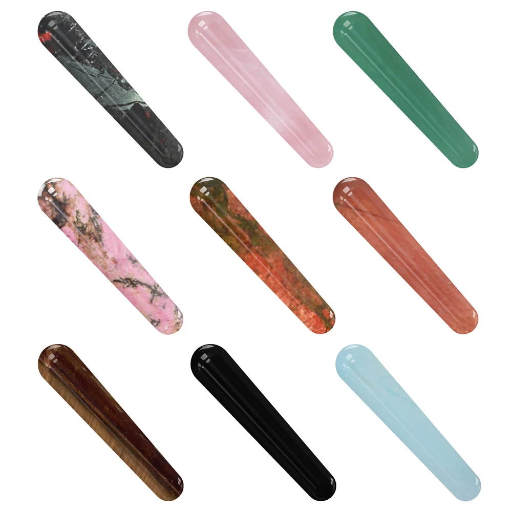 Rose Quartz Yoni Wand Natural White Crystal Massage Wand Obsidian Yoni Stick Natural Stone Body Massage