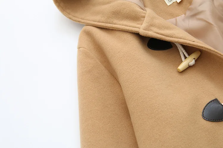 Fall And Winter Clothes New Style Sweet Versatile Cat Ear Joint Loose-Fit Hooded Warm Woolen Jacket Women's