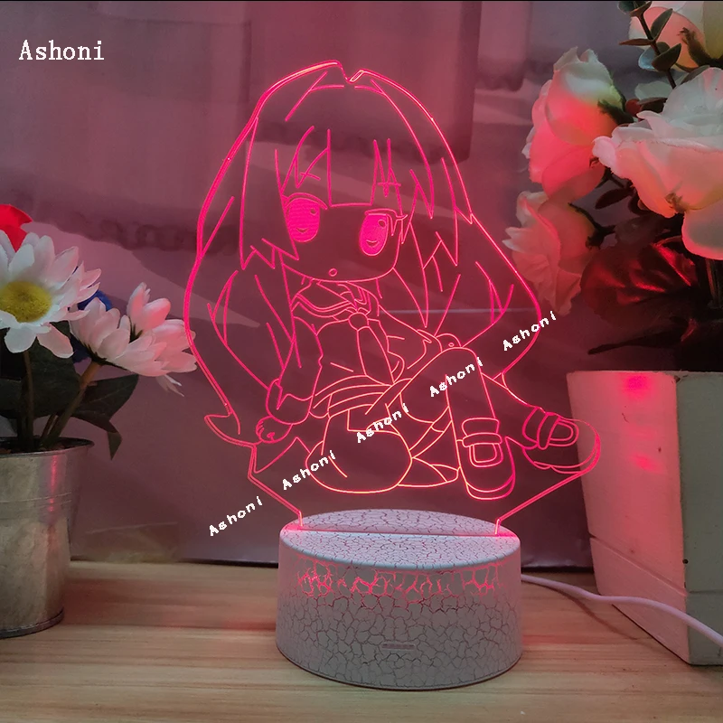 Япония AnimeHatsune Мику 3D лампа Прикроватные светильники ночной Светильник акриловый Панель USB 7 цветов изменить сенсорный цоколь детский подарок