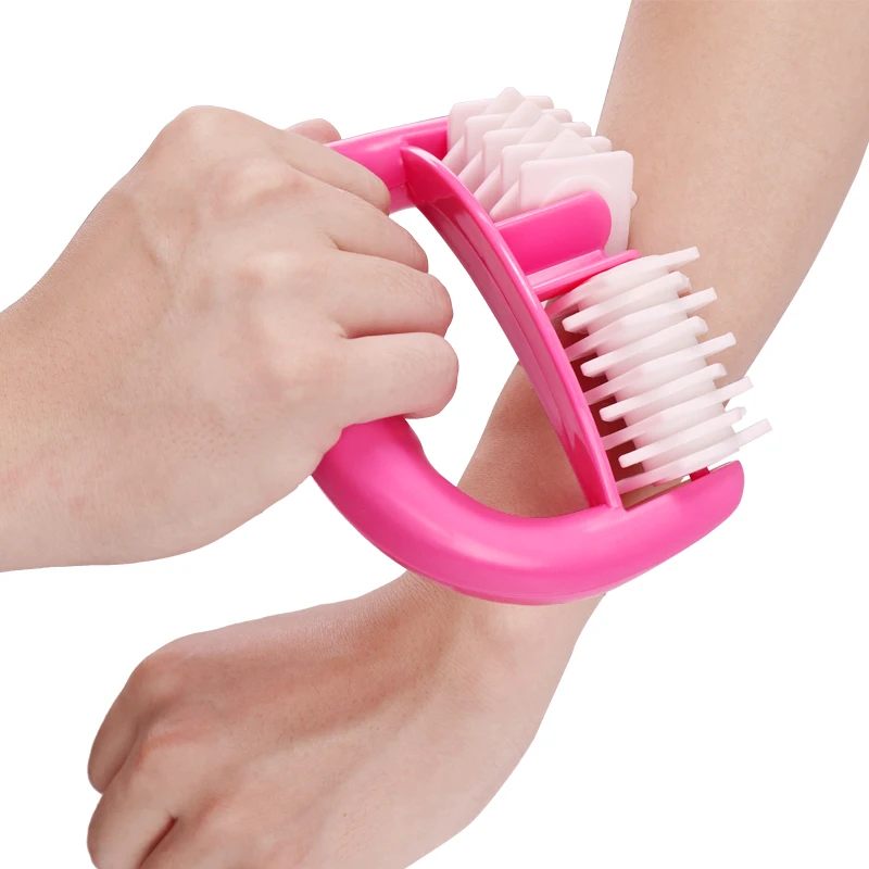 Новый роликовый массажер для лица синего типа D с пульверизатором ног живота шеи