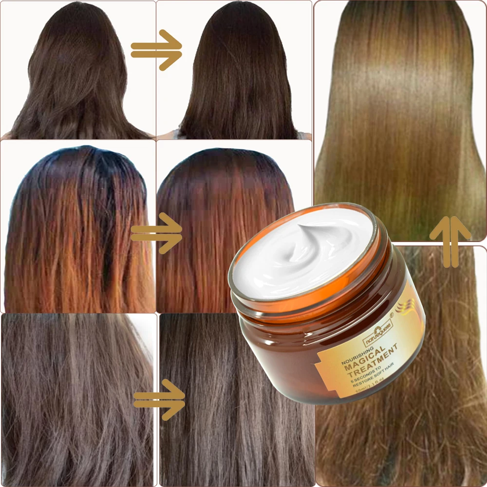 Magical Nourishing Hair Mask 5 seconds Repair damage restore soft hair 60ml Deep Repair Keratin & Scalp Treatment Hair Condition