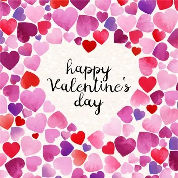 

Valentine's Day Backdrops Curtain red rose heart background poster template Vinyl Custom name printing Photocall Photo Prop