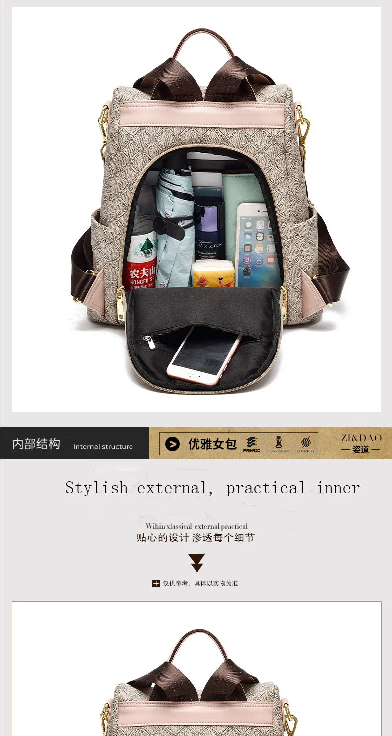 Модный рюкзак женский PU многофункциональный женский рюкзак повседневный Противоугонный рюкзак для подростков девочек рюкзак