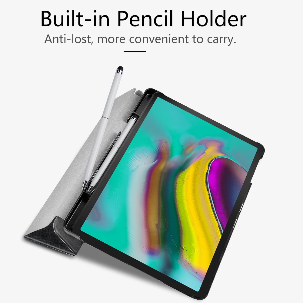Чехол для планшета для samsung Galaxy Tab S5E SM-T720, тонкий чехол для Galaxy tab S5E 10," с отделением для ручек/держателем
