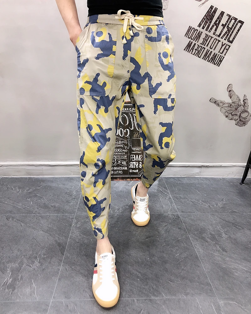 Broek хип-хоп повседневные джоггеры Broek Zomer Dunne камуфляж Afdrukken Haren Broek Mannelijke Broek Heren Antalon Homme - Цвет: camouflage color