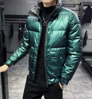 Green Bomber Jackts Man Winter Coats 