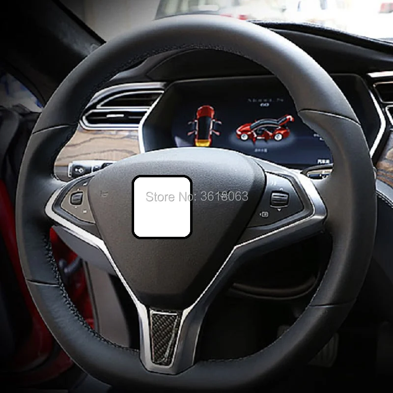 Для Tesla модель X ABS хромированный чехол на руль рамка накладка рамка наклейка для автомобиля украшение аксессуар