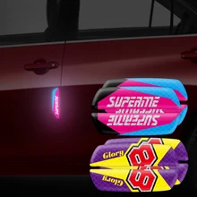 4 шт творческие Светоотражающие Стикеры для корпус автомобильной двери хвост нуля модификации украшения безопасность вождения Предупреждение ленту, сделанную с 3 м