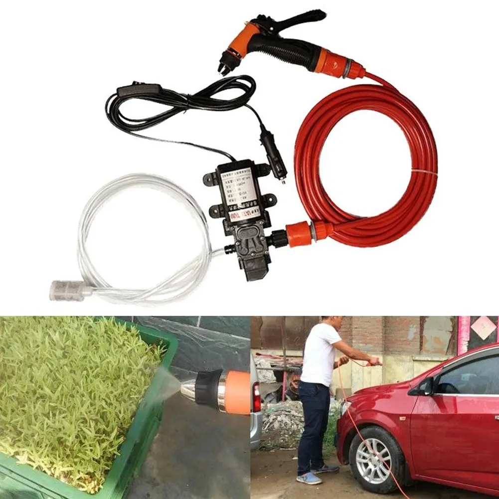 Портативный 70 Вт 130PSI 12V Высокая Давление самовсасывающий Автомойка насос инструмент для очистки