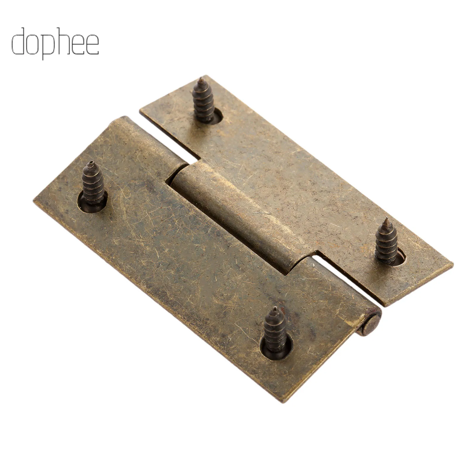 Dophee 2/4/10 шт Мини шкаф с выдвижными ящиками стальной шарнир Медь золотое ожерелье петля 4 небольших петли с отверстиями высокого корпус из качественного цинкового сплава